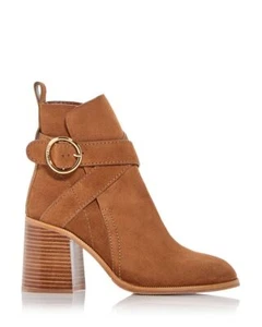 NUEVO EN CAJA See by Chloe "Zelda" o "Lyna" 80 mm Botines Negro o Tostado Venta al por menor $550 - Imagen 1 de 16