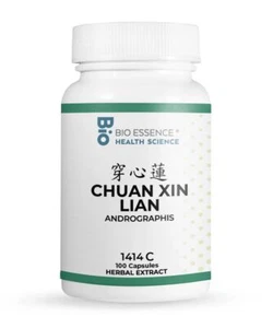 1414C Chuan Xin Lian, Andrographis 100 capsules/bottle (2 Bottles) - Picture 1 of 2