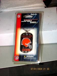 NFL Vintage Cleveland Browns Metall Erkennungsmarke Sport Tagz Halskette NEU! - Bild 1 von 1