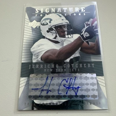 Jerricho Cotchery Autograph Rookie.  2004 Upper Deck Foundations.  Card SF-CG - Image 1 of 2