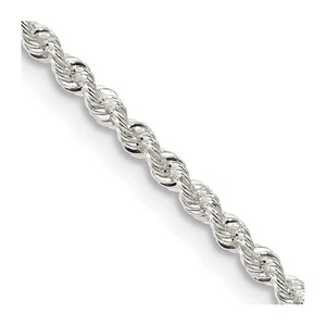 Sterling Silver 2.3mm Solid Rope Chain Necklace 28" for Women 9.24gm - Picture 1 of 4