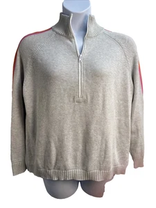 Pink Pineapple Ski Pullover Damen Größe XL Viertel-Reißverschluss grau pink orange $ 228 - Bild 1 von 8