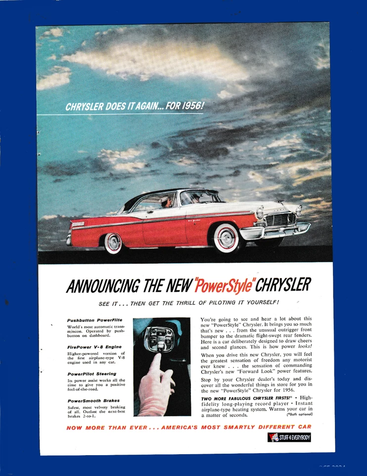 1956 Chrysler Windsor - Airplane Dashboards and Curbside Awe... - Image 1 of 1