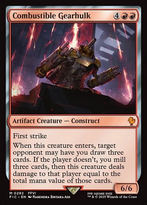 Combustible Gearhulk Commander: FINAL FANTASY NM MTG Non-Foil - Image 1 of 1