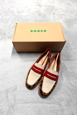 Boden женщин размер 38 леопард Colourback Nya пенни мокасины новый с коробкой - Изображение 1 из 4