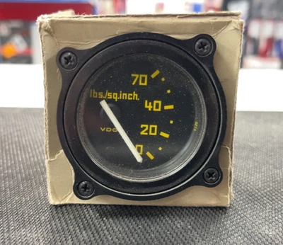 1974 Bricklin SV-1 Oil Pressure Gauge. VDO Jet Cockpit 0-70 PSI 350-043 53mm - Image 1 of 4
