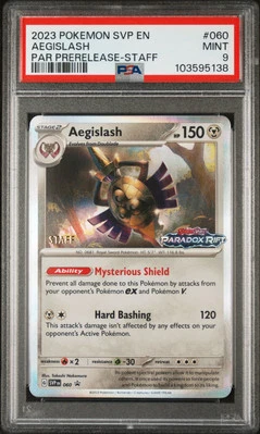 2023 POKEMON SVP EN-SV BLACK STAR PROMO #060 AEGISLASH PSA 9 - Image 1 of 2