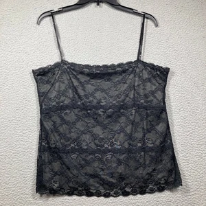 The Limited Black Lace Camisole Tank Top XL Lined Whimsigoth y2K Grunge Coquette - Picture 1 of 11