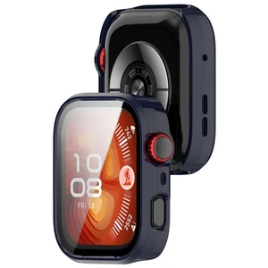 Etui ochronne ze szkłem do Huawei Watch Fit 4 Pro Bizon Case Cover Etui Etui Niebieskie - Zdjęcie 1 z 8