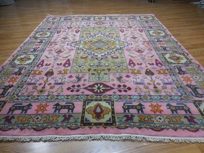 Turkish Oushak Rug, Modern Multicolored Area Rug, Handmade Bohemian Rug,8x10 Ft - Image 1 of 4