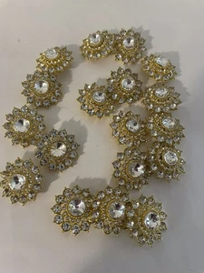 18 PC / Rhinestone Buttons Vintage? Excellent Condition - Picture 1 of 3