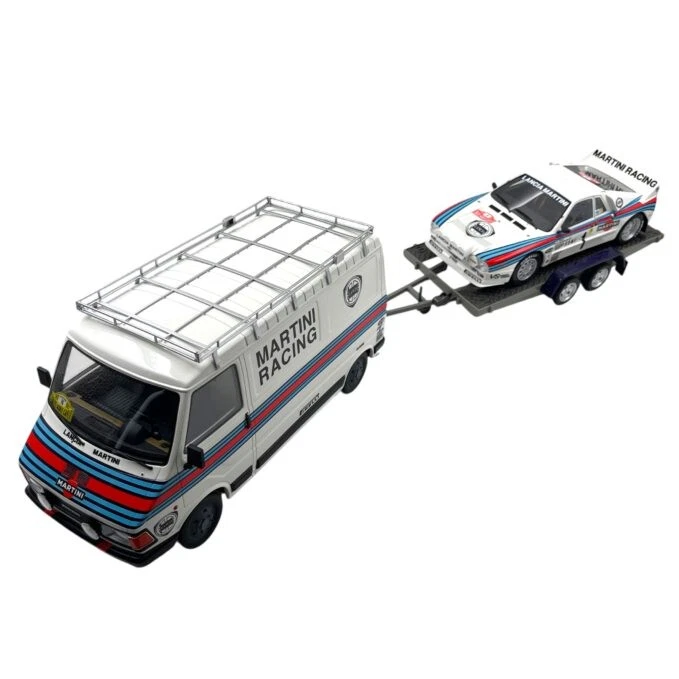 Set Modellini Auto Ottomobile 1/18 Martini Racing Fiat 242 - Lancia 037 GR.B ...