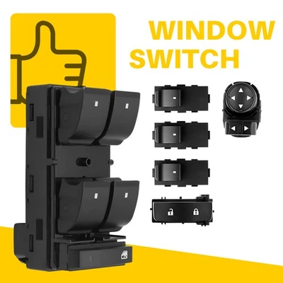 New Window Switch + Door Lock + Mirror Control For 2007-2013 GMC Sierra 2500 HD - Imagem 1 de 4