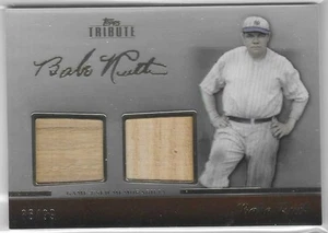 BABE RUTH 2011 Topps Tribute Dual Game Used Memorabilia #86 of only 99! - Picture 1 of 2