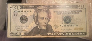 WOW !!! 2017 $20 Dollar Super Repeater Two-Digit (NG 35353535 B) - Picture 1 of 4
