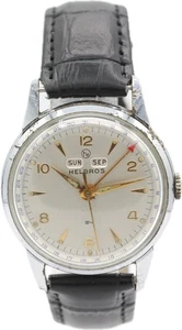 Vintage 33,5mm Helbros Triple Calendar Herren Mechanische Armbanduhr Germany - Bild 1 von 4