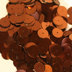 10mm Flat SEQUIN PAILLETTES ~ BRONZE Metallic Premium~ Round Disc ~ Made in USA. - Picture 1 of 2