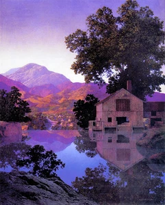 Mill Pond 22x30 Hand Numbered Ltd. Edition Maxfield Parrish Art Deco Print - Picture 1 of 2