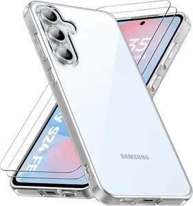 Coque Silicone Transparente + 2 Verres Trempes Pour Samsung Galaxy S24 FE Little - Imagen 1 de 4