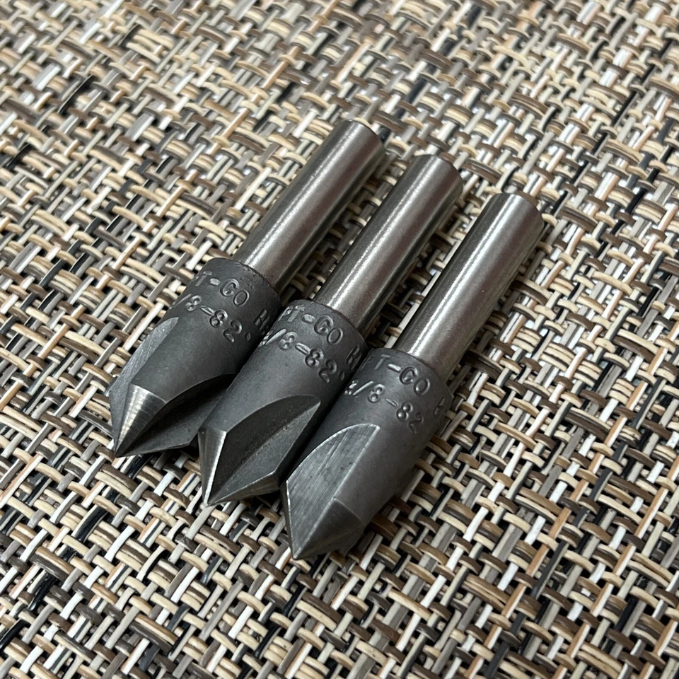 APT Countersinks 3/8” x 82° (1/4” Shank) HSS Countersink 3-pcs Lot (Loc1B2) USA - Image 1 of 1