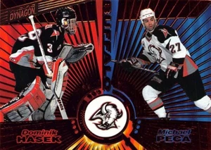 1997-98 Pacific Dynagon Copper #136 Dominik Hasek/Michael Peca - Foto 1 di 2