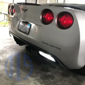 White LED Reverse Backup Light + License Plate Bulbs for 2005-2013 Corvette C6 - Bild 1 von 2