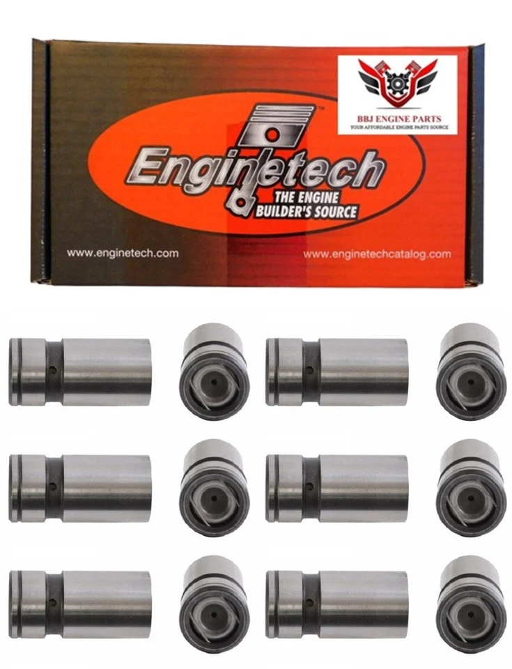 (12) Elevadores hidráulicos Enginetech Flat Tappet Amc Jeep 199 232 258 6 cilindros 65 - 90 - Imagem 1 de 3