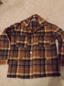Vintage Pendleton mackinaw cruiser Jacket Virgin Wool Men’s medium Brown - Picture 1 of 7