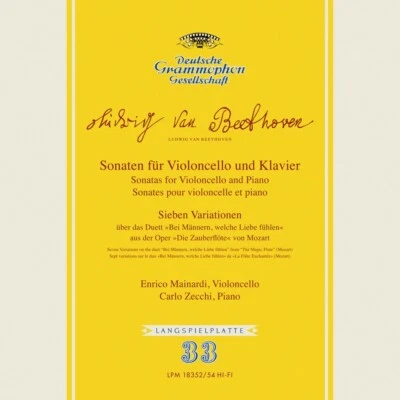 MAINARDI, ZECCHI Beethoven: Sonatas For Violoncello And Piano 3LP BOX New Vinyl - Image 1 of 2