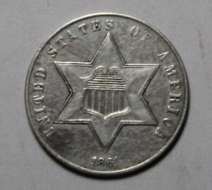 1861 3 Cent Silver LW388