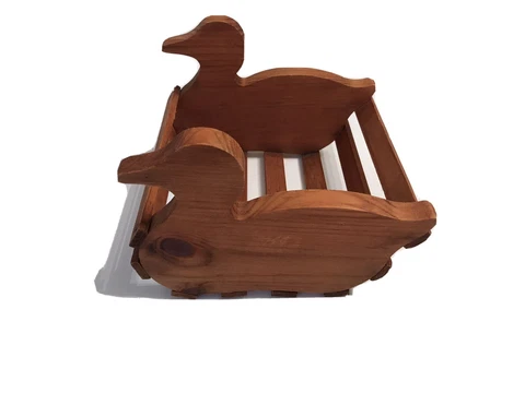 Vintage Duck Basket Wooden Rustic Country Cottage Retro Chic Cover