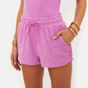 Nuevo con etiquetas Pantalones Cortos Beach Riot Kiara Sea Shell Terry Tirar con Cordón Abertura Rosa XS - Imagen 1 de 11