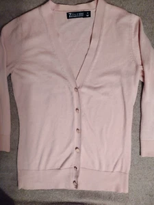 7th Avenue Design Studio Cardigan Sweater Size XS Womens Light Pink - Picture 1 of 20