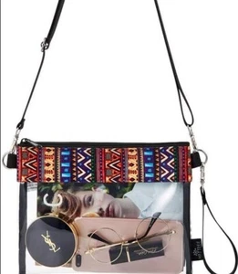 Aztec Print - Clear Crossbody/Wristlet - Picture 1 of 4