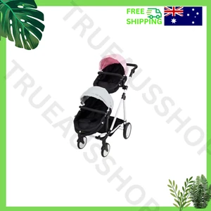 Deluxe Double Doll Pram with Adjustable Handle Folding Twin Stroller 3+ Years - Picture 1 of 8