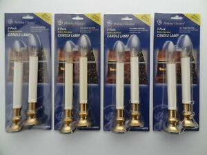 GE 8-Pack Brass Candle Lamp Window Battery Operated AA Christmas Home Holiday