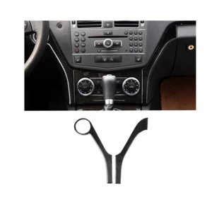 2 tiras de ajuste de consola central de fibra de carbono para Mercedes-Benz Clase C W204 2007-10 - Imagen 1 de 12