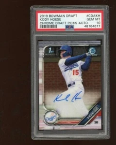 2019 Bowman Chrome Kody Hoese RC Rookie AUTO Dodgers PSA 10 GEM MINT 🔥🔥🔥 - Picture 1 of 1