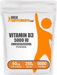 BulkSupplements Vitamin D3 Powder - 125mcg of Vit D3 Per Serving - Picture 1 of 12