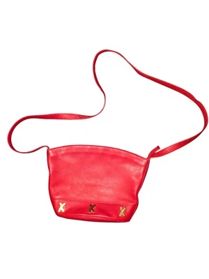 Bolso de Hombro Vintage Paloma Picasso Cuero ROJO X Logo Dorado  Foto 1 de 4