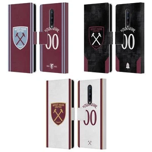 PERSONALISED WEST HAM UNITED FC 2024/25 KIT LEATHER BOOK CASE FOR ONEPLUS PHONES - Picture 1 of 9