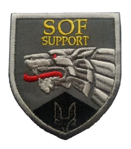Patch Ukrainian Army Special Operations Forces Ukraine SOF SUPPORT Hook Badge - Picture 1 of 3