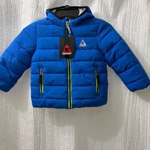 Gerry NWT Puffer Jacket Coat Full Zip Hooded Winter Warm Blue 3T - Picture 1 of 5