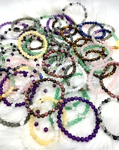 Edelstein Armband Schmuck Turmalin Amethyst Naturstein Rosenquarz Schutz Chakra - Bild 1 von 42