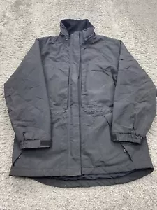 Eddie Bauer Jacket Mens Small Black Weather Edge Insolated Parka Chore Coat Vtg - Picture 1 of 11