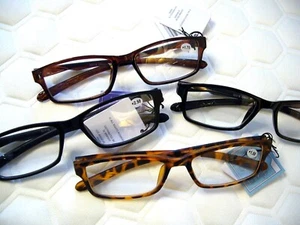 Gafas de lectura para hombre 1,00 ~ 3,50 rectangulares ligeras para mujer lectores WHR03A - Imagen 1 de 20