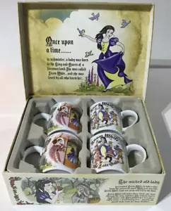 PAUL CARDEW Snow White Fairytale Coffee Tea Mug Cup 12oz SET/4 England GIFT box - Picture 1 of 12