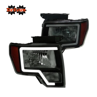 Faros ámbar contorno DRL para carcasa de humo Lariat platino camioneta Ford F150 09-14 Foto 1 de 4