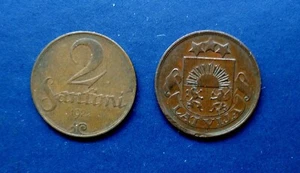 1922 COIN LATVIA , LETTLAND , LETTONIA 2 SANTIMU - KM#2 - Picture 1 of 1