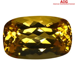 2.64 ct AIG Certified  Cushion Cut (10 x 6 mm)  Orange Yellow Imperial Topaz - Picture 1 of 4